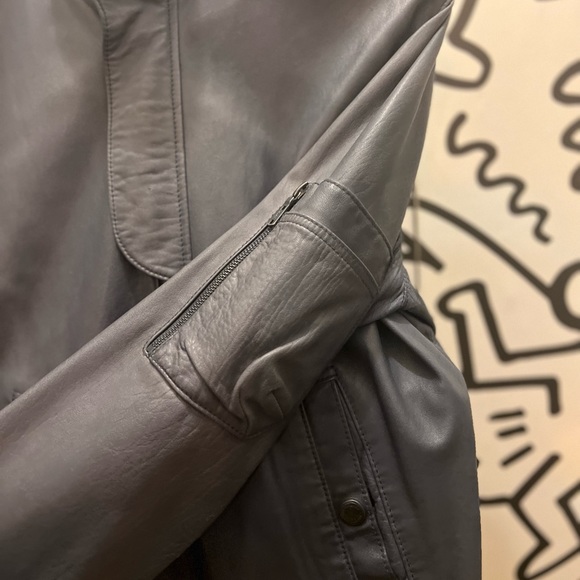 Vintage Yvessaintlaurent grey leather jacket. I just took it to the cleaners. - Picture 2 of 12